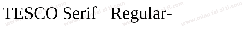 TESCO Serif◆Regular字体转换